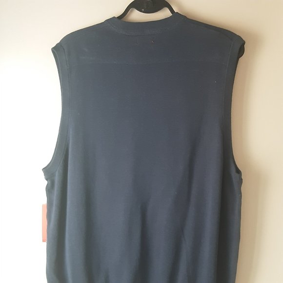 Izod Men's Navy Blue 100% Cotton Vest New! Size XL Tall - Picture 10 of 16